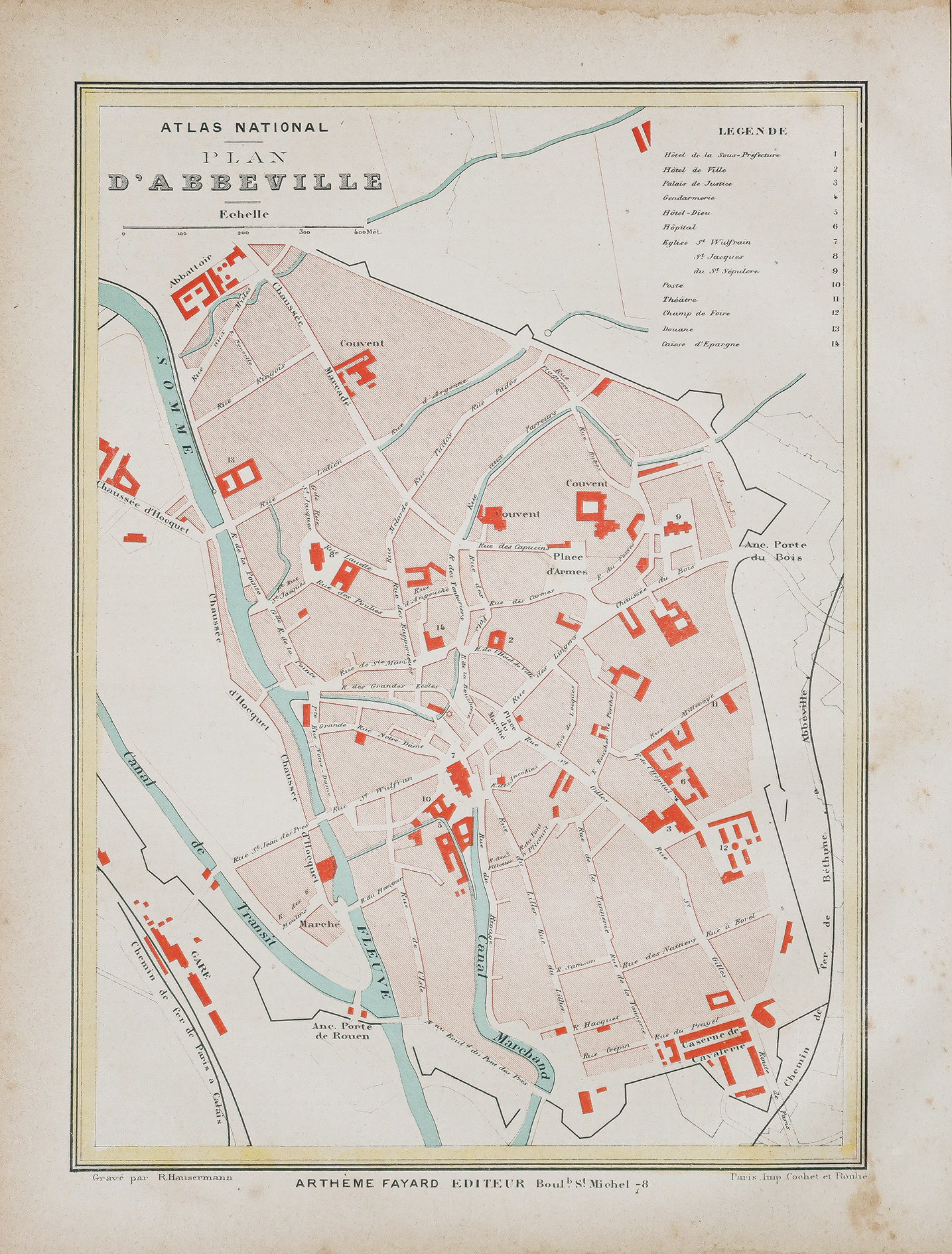 Plan ancien de la ville d'Abbeville
