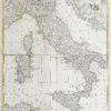 Carte géographique ancienne de l'Italie