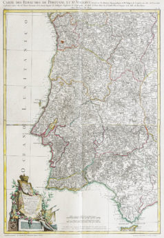 Carte géographique ancienne du Portugal