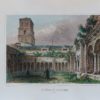 Gravure ancienne du Cloître St Trophime - Arles