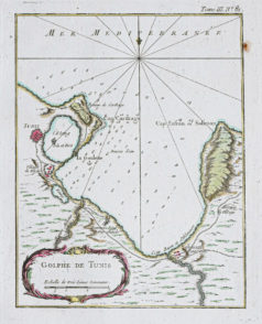 Plan ancien du Golfe de Tunis - Tunisie