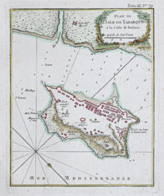 Plan ancien de l’île de Tabarca - Espagne
