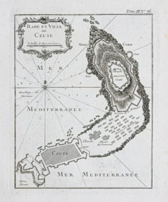 Plan ancien de la Ceuta - Espagne