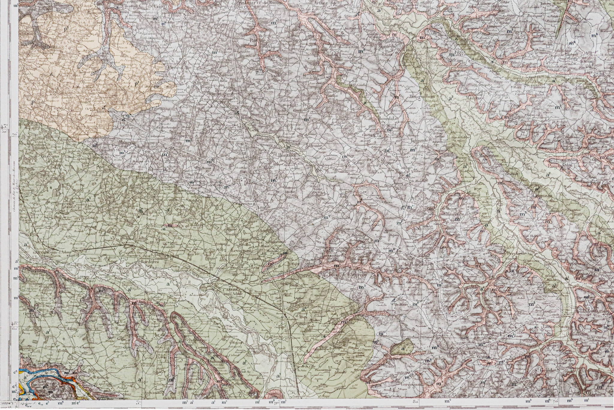Carte géologique des environs de Montréal du Gers