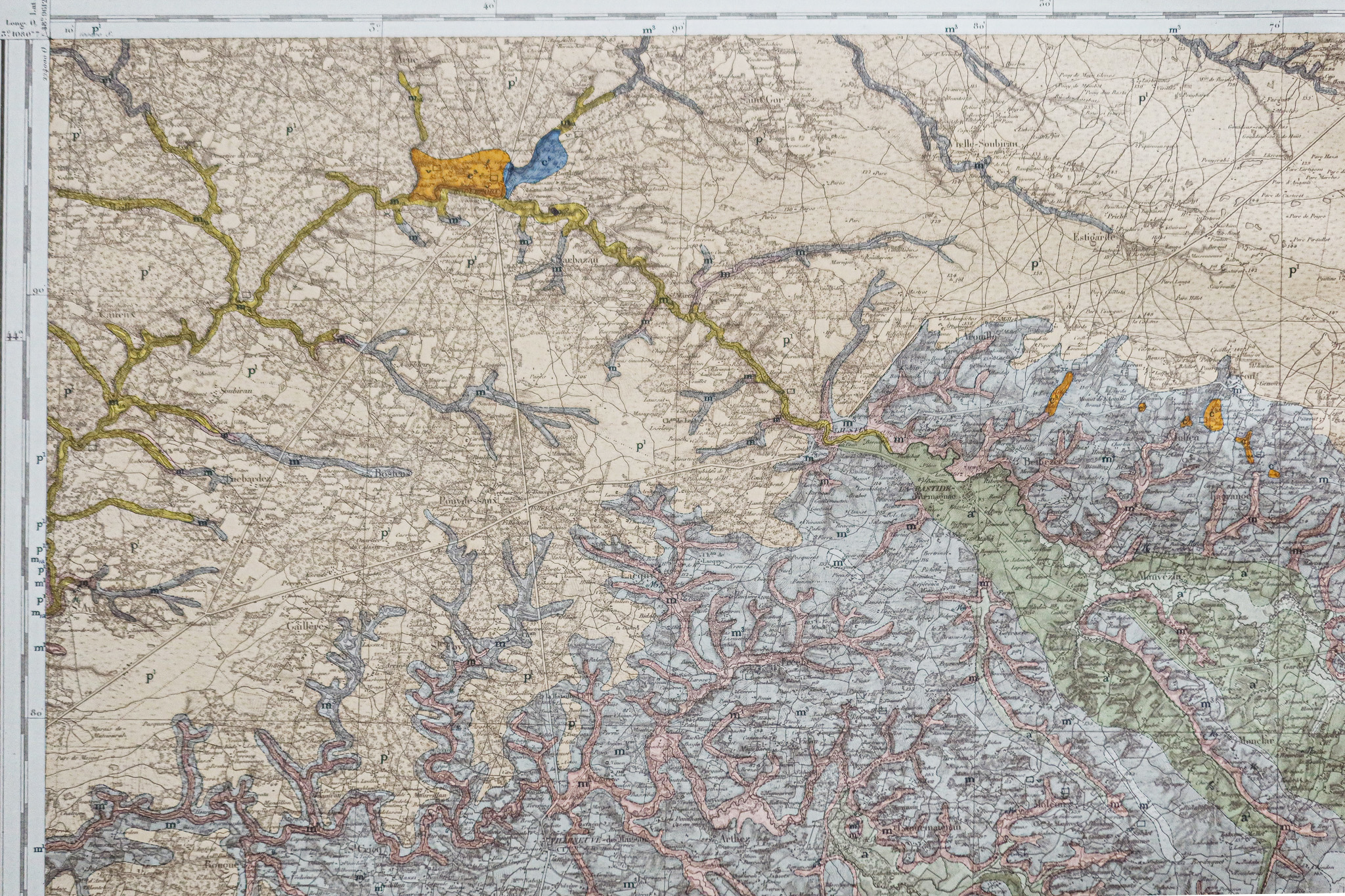 Carte géologique des environs de Montréal du Gers