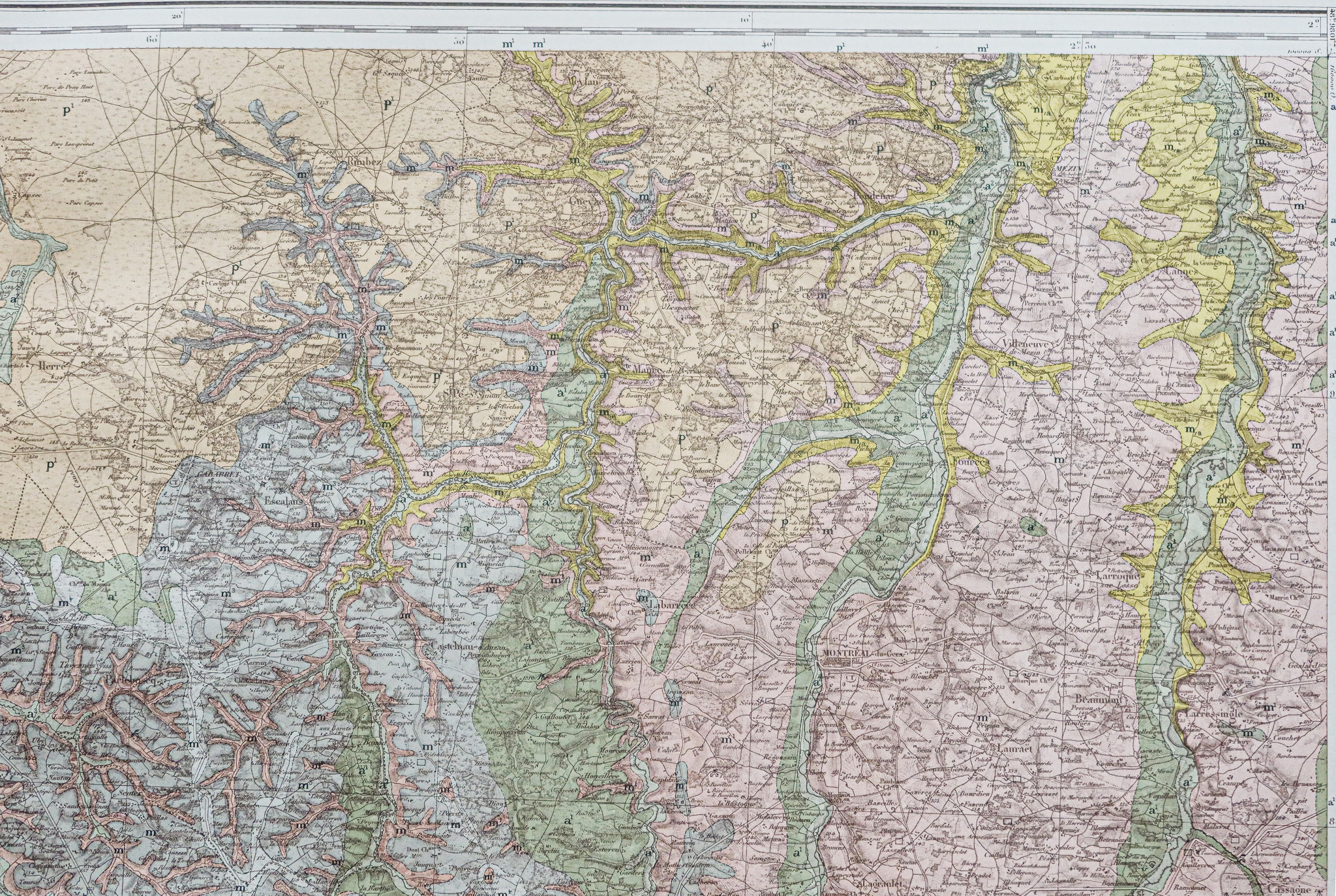 Carte géologique des environs de Montréal du Gers
