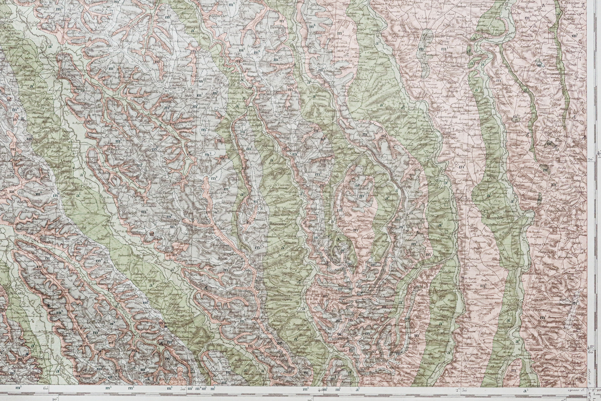 Carte géologique des environs de Montréal du Gers