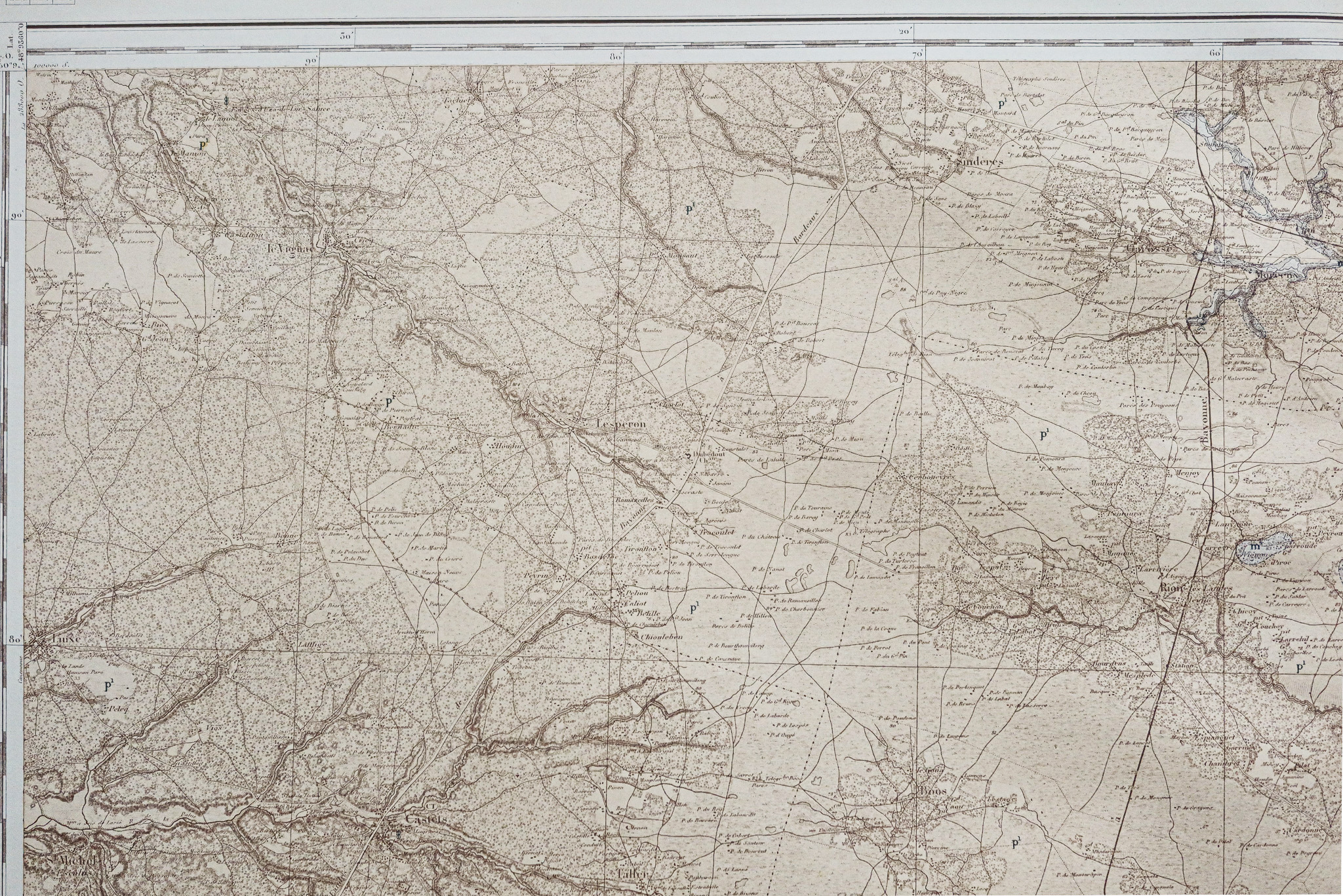 Carte géologique des environs de Mont de Marsan