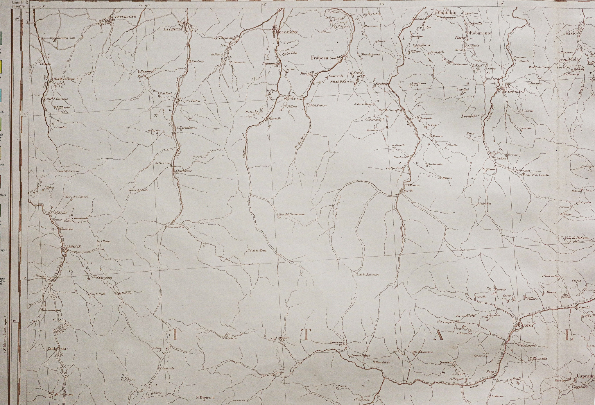 Carte géologique des environs de Saorge