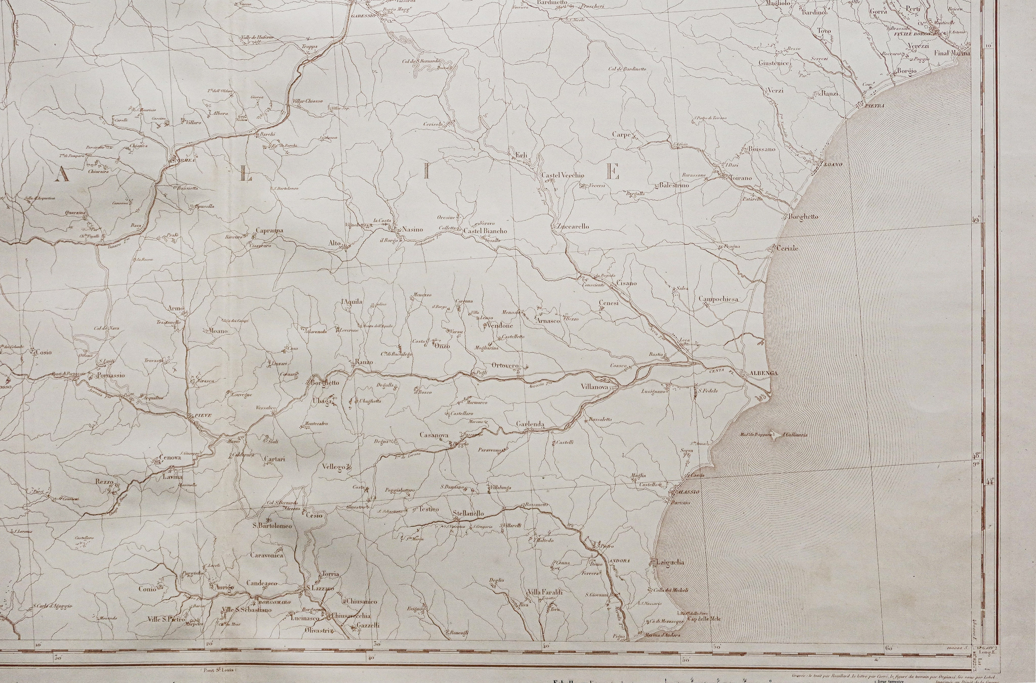 Carte géologique des environs de Saorge