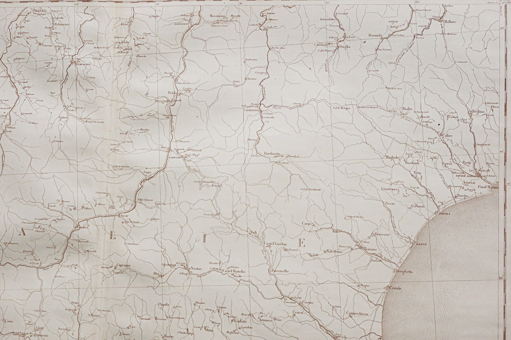 Carte géologique des environs de Saorge