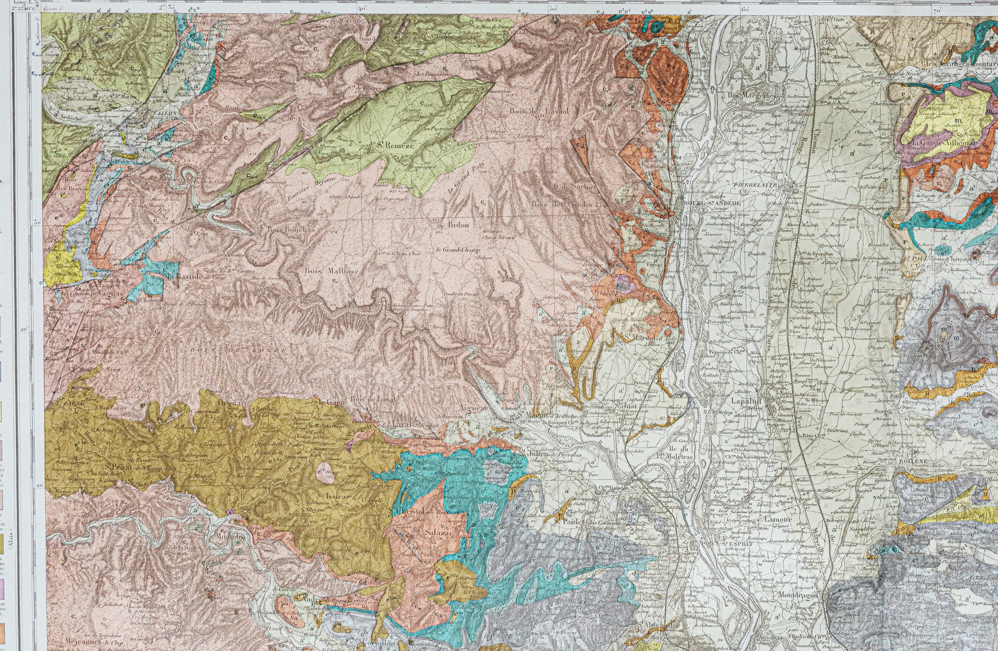 Carte géologique des environs de Orange