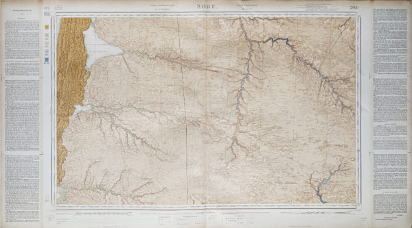 Carte géologique des environs de Sore