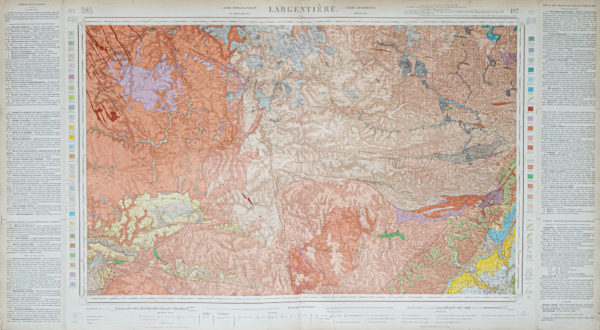 Carte géologique des environs de Largentière