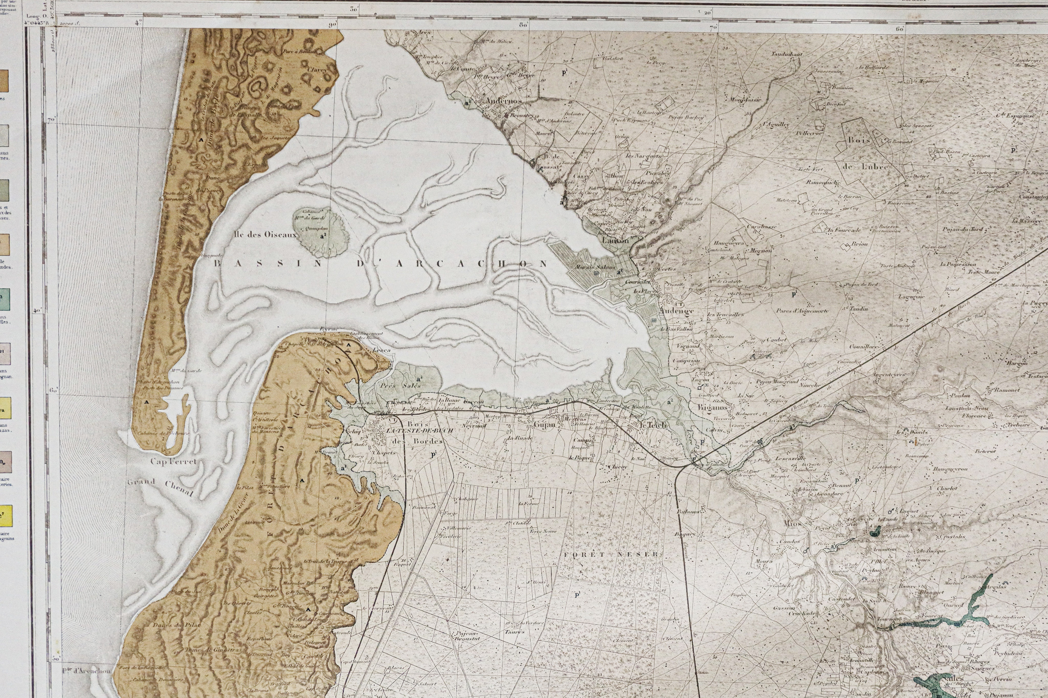 Carte géologique - Teste de Buch - Arcachon