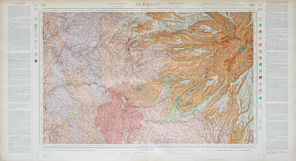 Carte géologique des environs de Aurillac