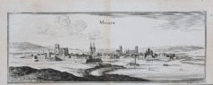Gravure ancienne de la ville de Melun