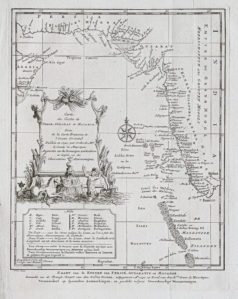 Carte géographique ancienne de l’Inde - Maldives