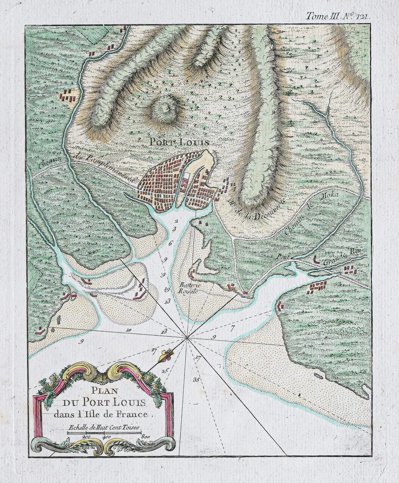 Plan ancien de Port Louis - Ile Maurice