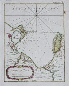 Plan ancien du Golfe de Tunis - Tunisie