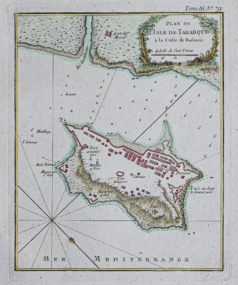 Plan ancien de l’île de Tabarca - Espagne