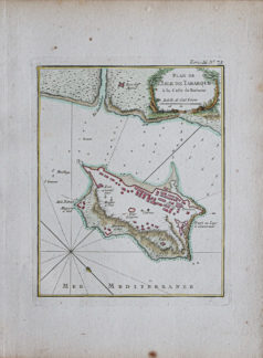 Plan ancien de l’île de Tabarca - Espagne