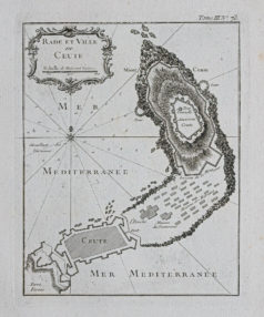 Plan ancien de la Ceuta - Espagne