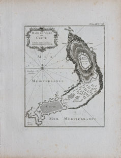 Plan ancien de la Ceuta - Espagne