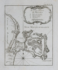 Plan ancien de la ville de Melilla - Espagne - Maroc