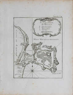 Plan ancien de la ville de Melilla - Espagne - Maroc