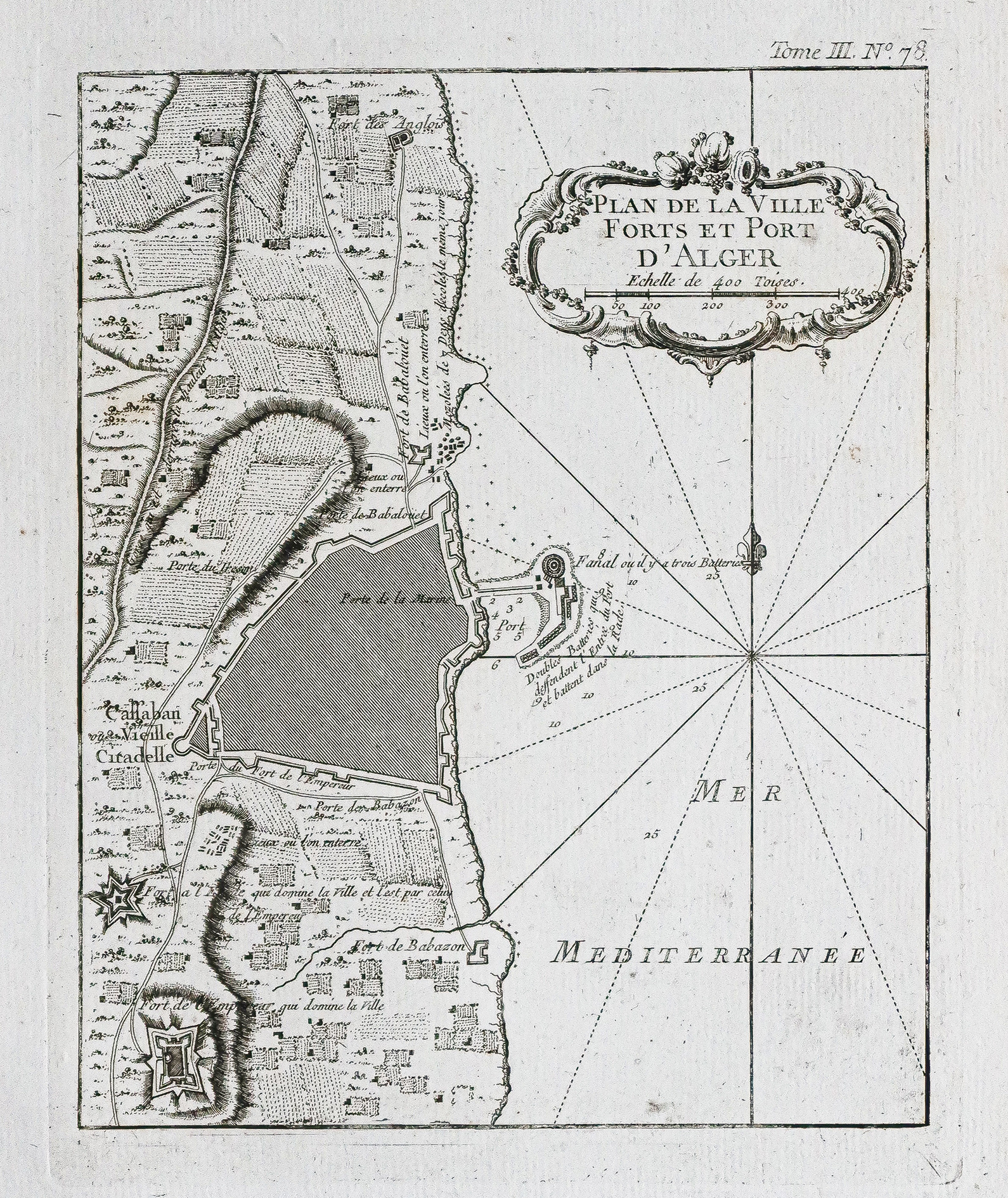 Plan ancien d’Alger - Algérie