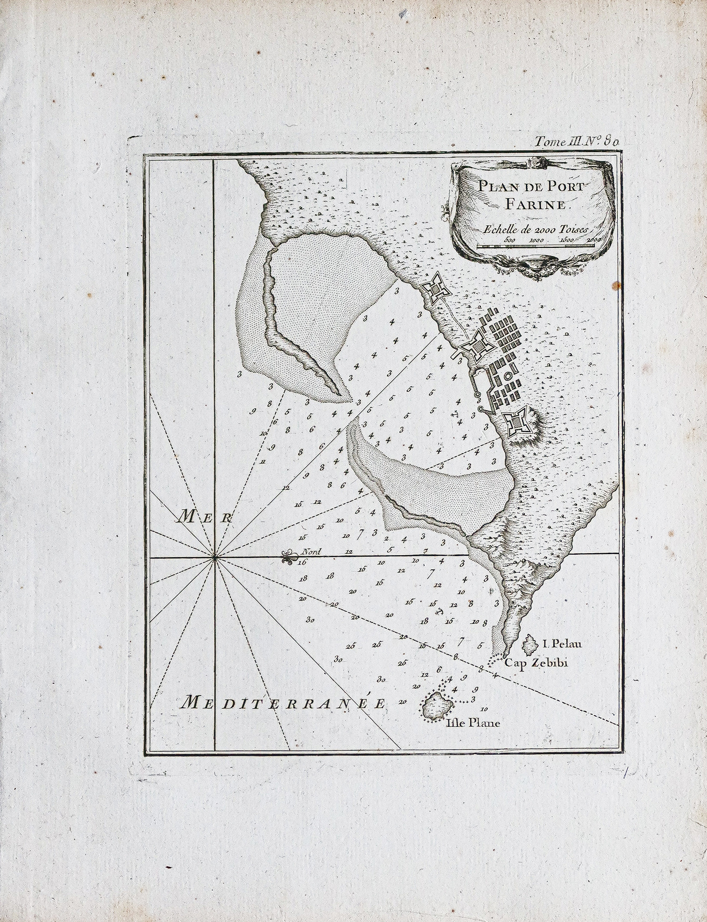 Plan ancien de Ghar El Melh - Tunisie