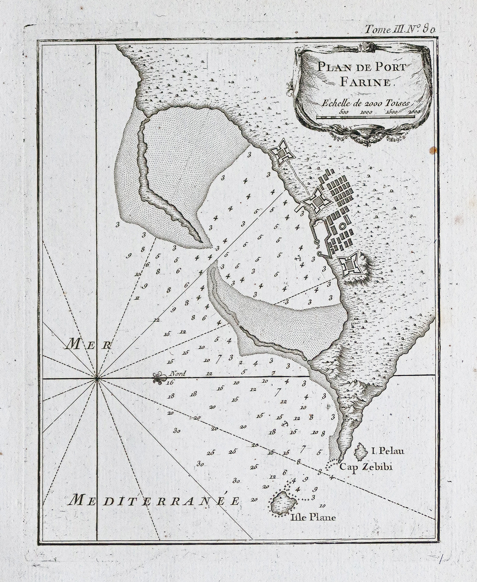 Plan ancien de Ghar El Melh - Tunisie