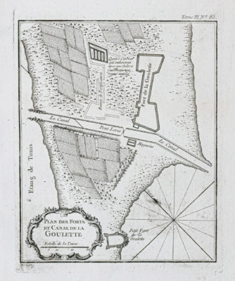 Plan ancien des forts de la Goulette - Tunisie