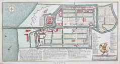Plan ancien de la ville Jakarta - Batavia - Indonésie