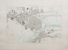 Carte marine ancienne du port de Caen