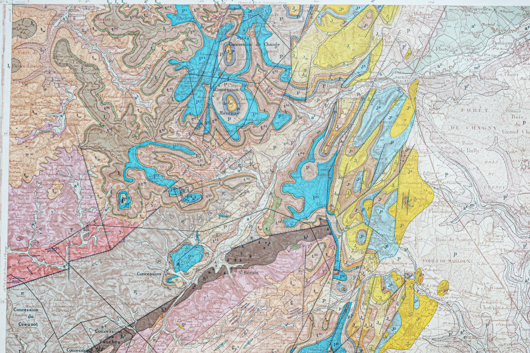 Carte géologique des environs de Chalon-sur-Saône
