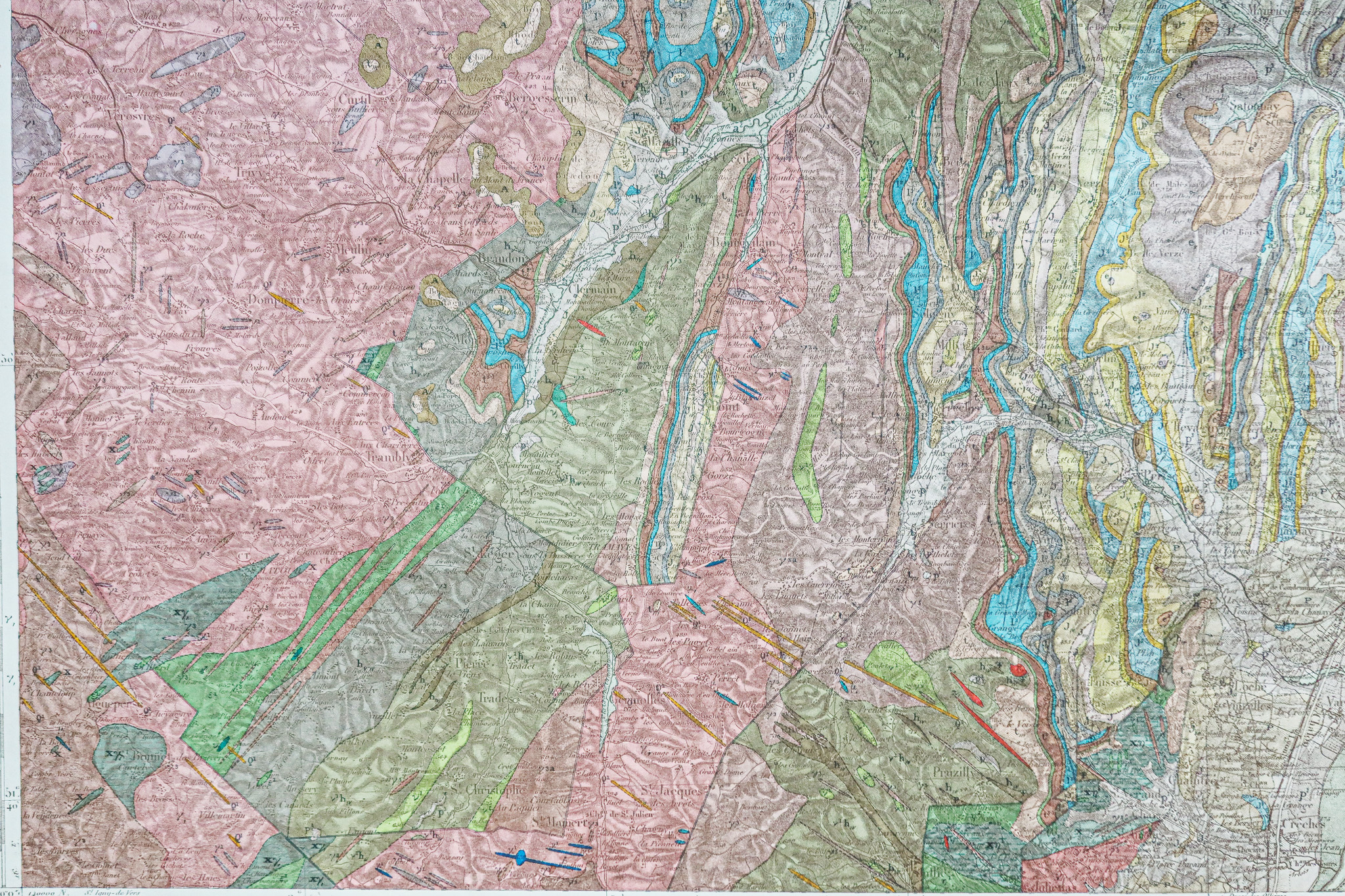 Carte géologique des environs de Mâcon
