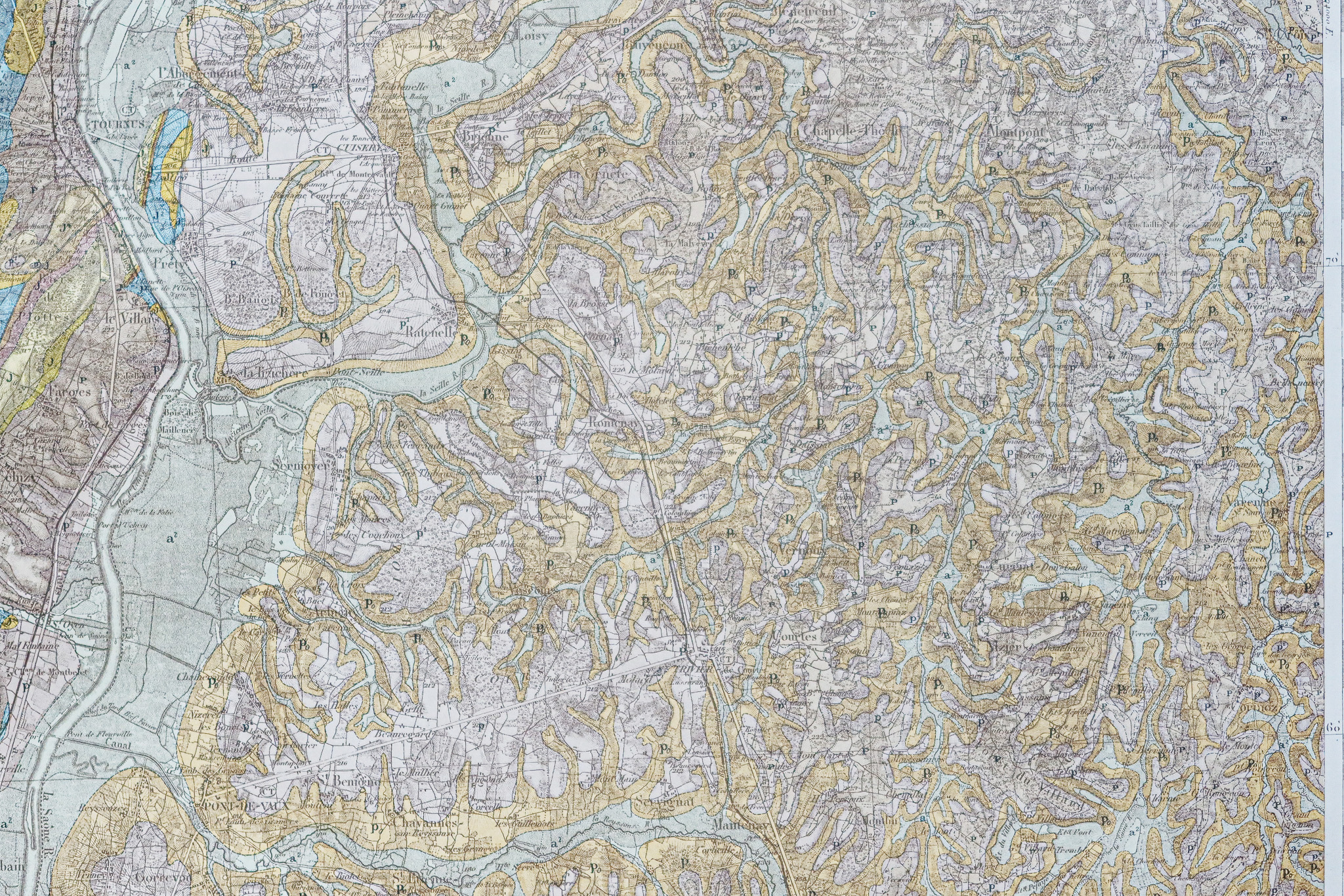 Carte géologique des environs de Mâcon