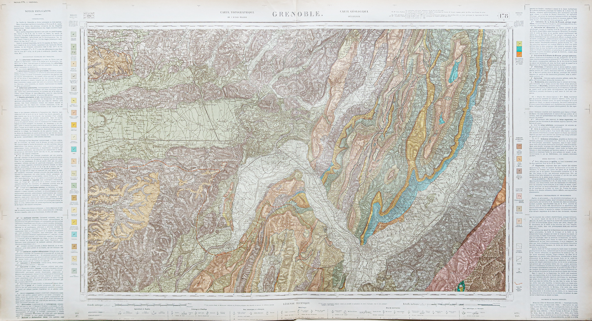 Carte géologique des environs de Clermont-Ferrand