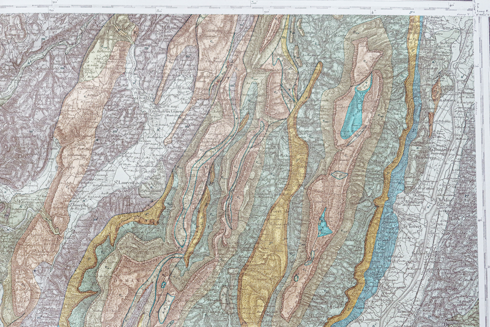 Carte géologique des environs de Clermont-Ferrand