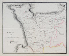 Carte manuscrite de la généralité de Caen