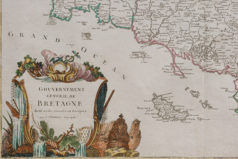 Carte géographique ancienne de la Bretagne