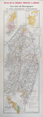 Carte vinicole ancienne - Côte chalonnaise - Le Mâconnais
