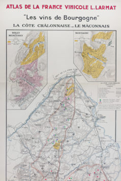 Alternative view of Carte vinicole ancienne - Côte chalonnaise - Le Mâconnais