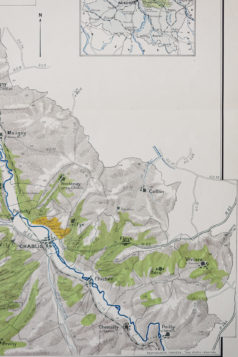 Carte vinicole ancienne de Bourgogne Le Chablis