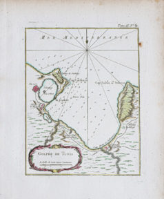 Plan ancien du Golfe de Tunis - Tunisie