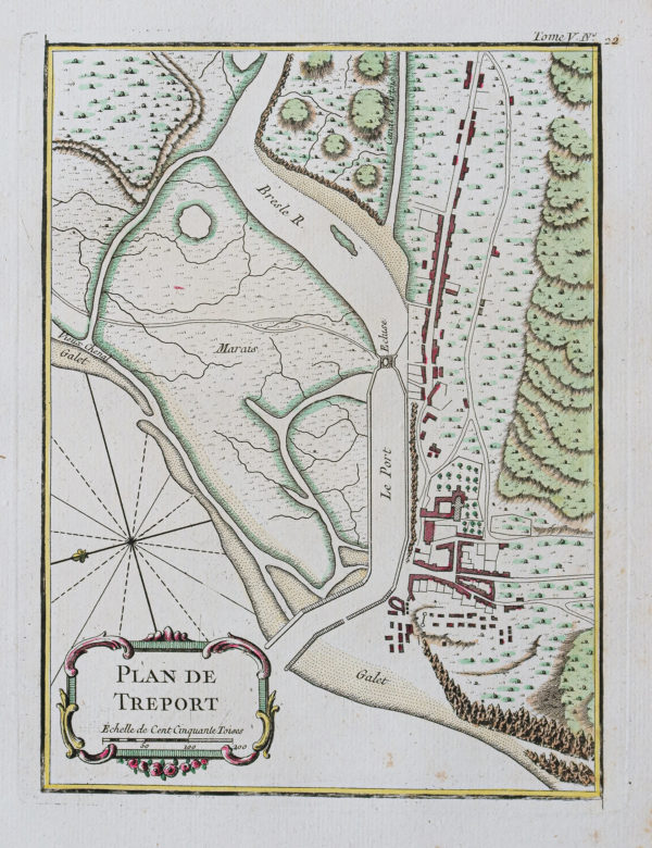 Plan ancien de Tréport - Normandie