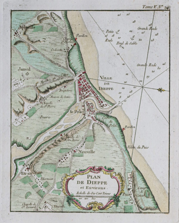 Plan ancien de Dieppe