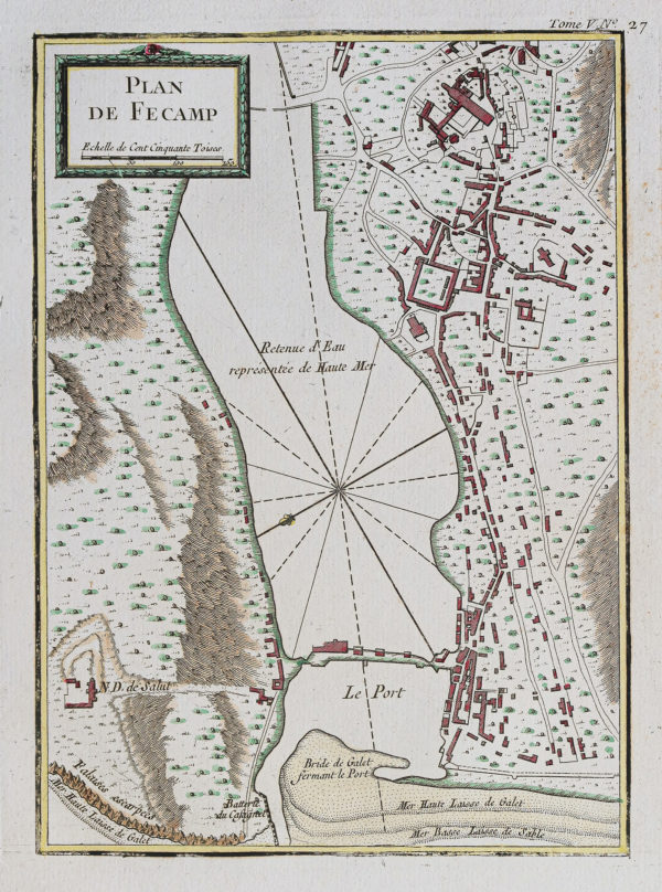 Plan ancien de Fécamp - Normandie